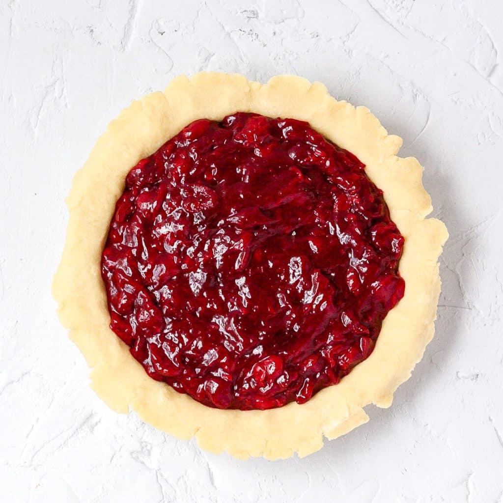 pie crust with cherry filling