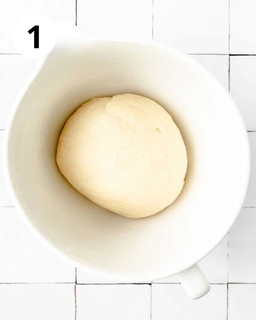 sourdough pretzel dough before rising