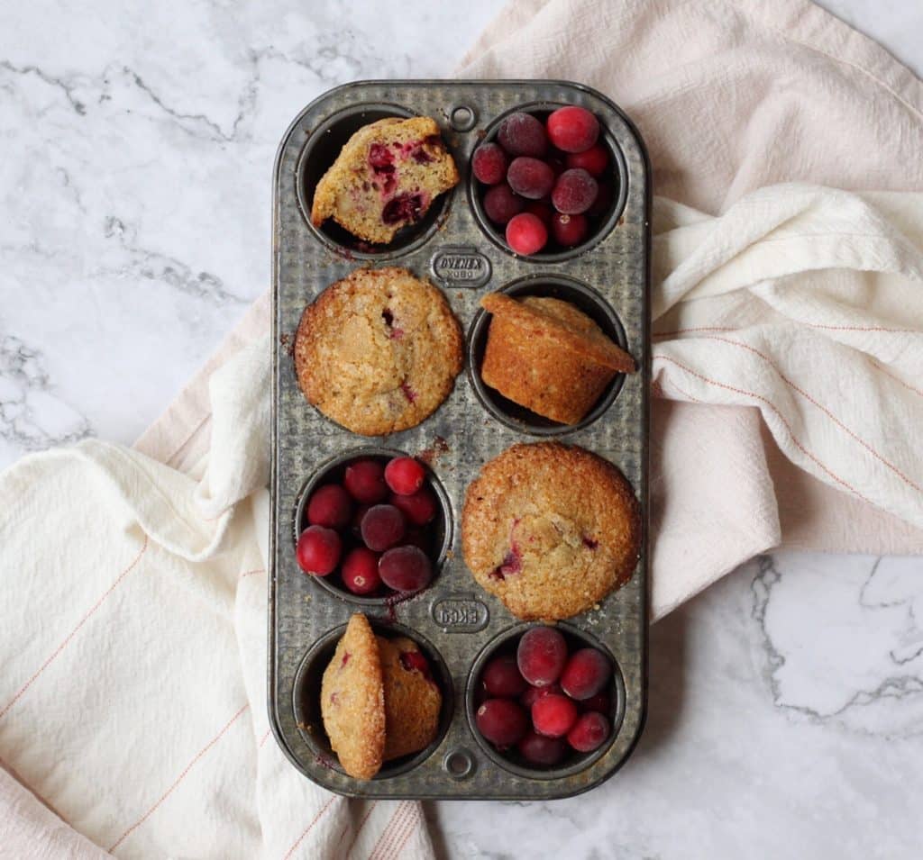 old photo of cranberry muffins 