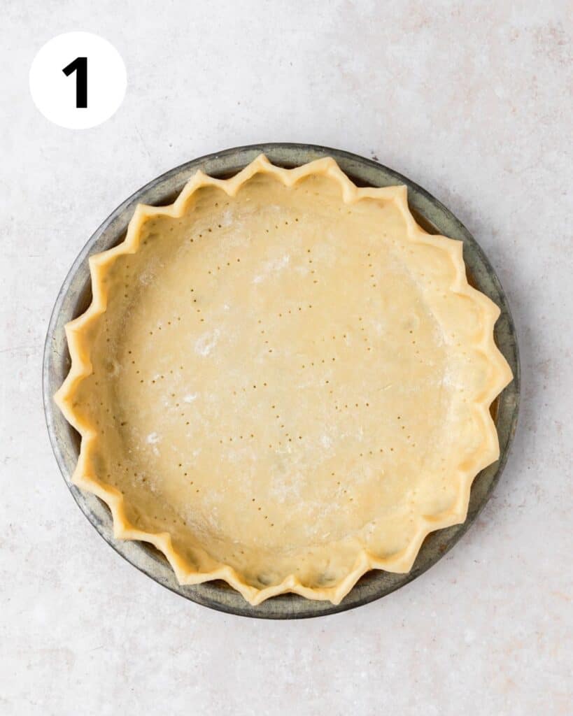 pie crust before baking
