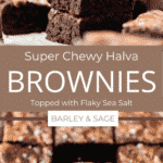 chewy halva brownies pin