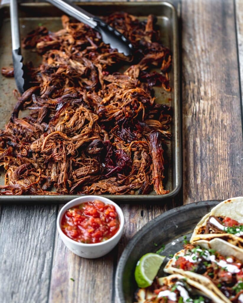 chipotle beer braised beef shredded for tacos