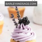 blackberry lavender cupcakes pin