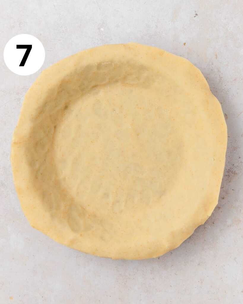 pie dough pressed into pie pan