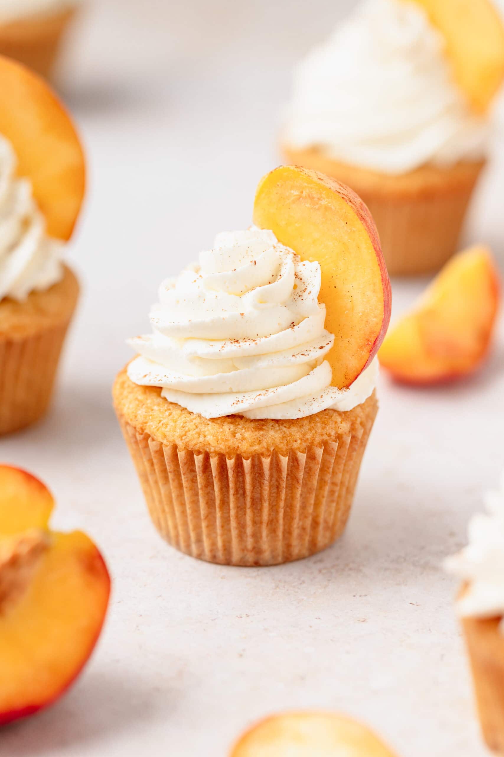 Peaches & Cream Cupcakes Recipe Barley & Sage