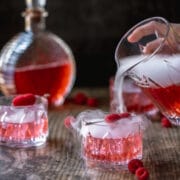 close up shot of love potion cocktail
