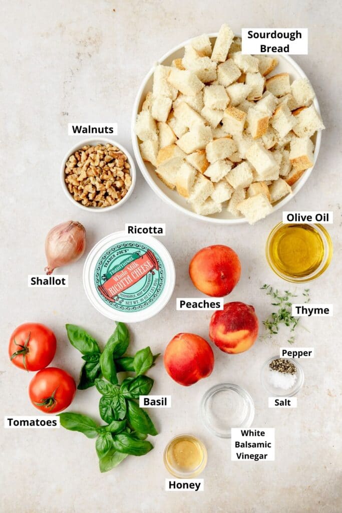peach panzanella salad ingredients 