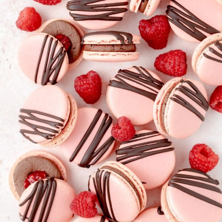 Chocolate Raspberry Macarons with Chambord Recipe ~ Barley & Sage