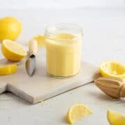 close up shot of homemade lemon curd