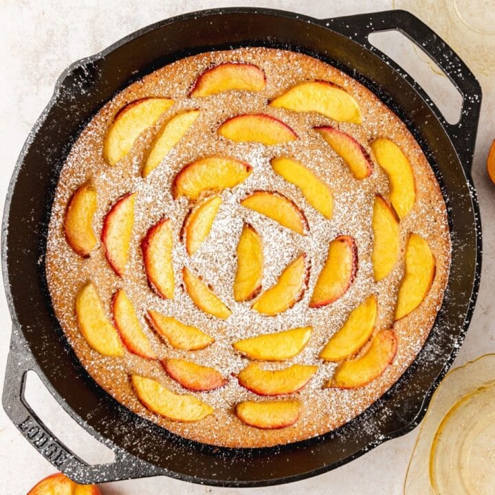 Brown Butter Peach Cast Iron Skillet Cake Recipe Barley & Sage