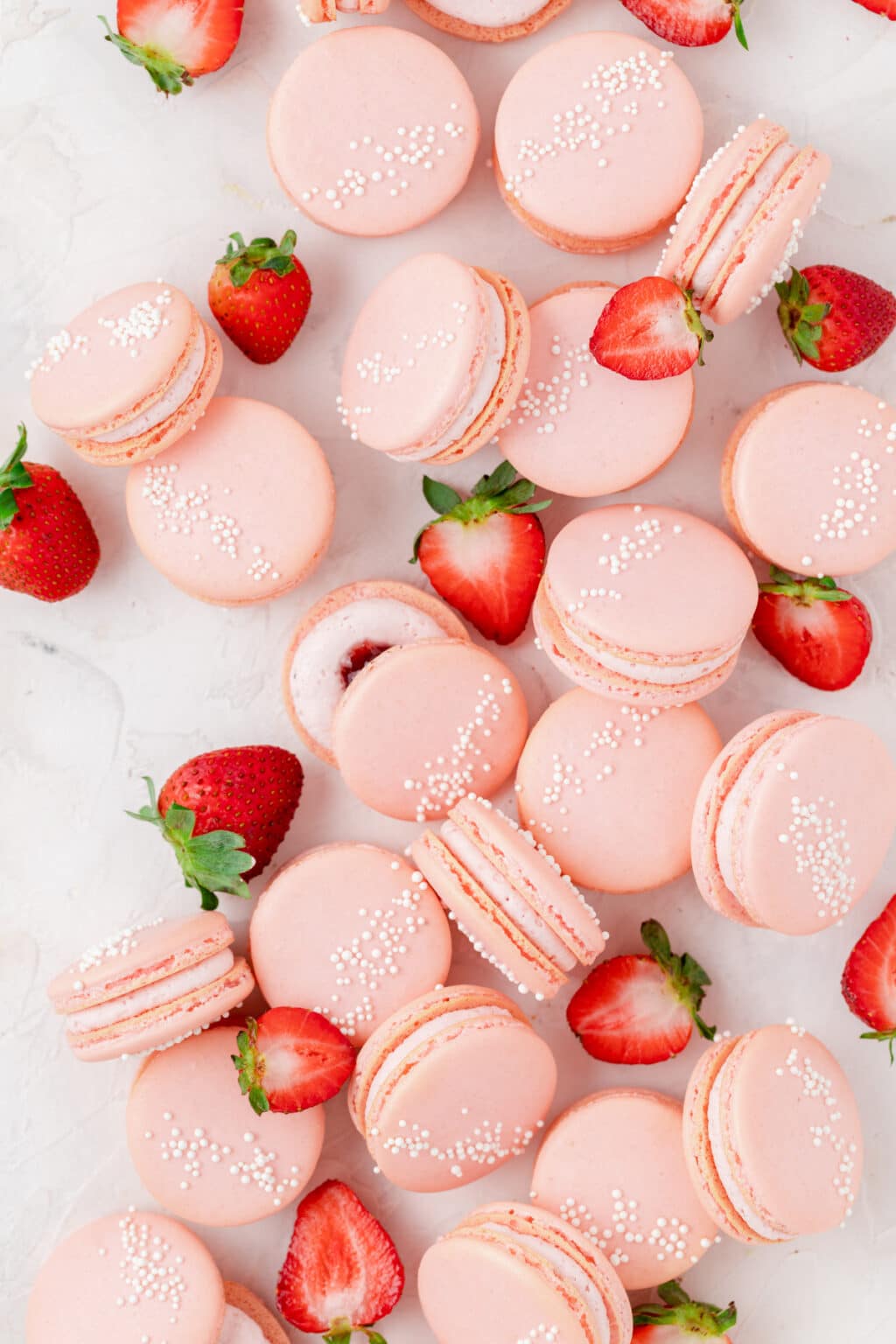 Strawberry French Macarons Recipe Barley & Sage