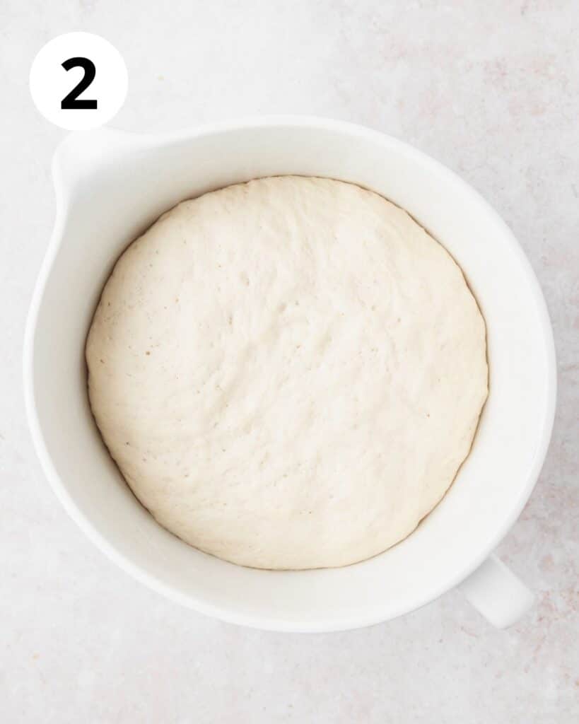 bagel dough after proofing 