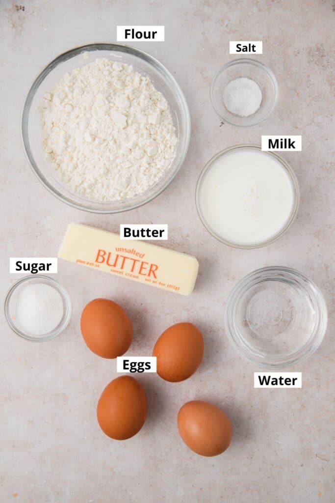 cream puffs labeled ingredients 