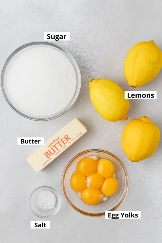lemon curd labeled ingredients