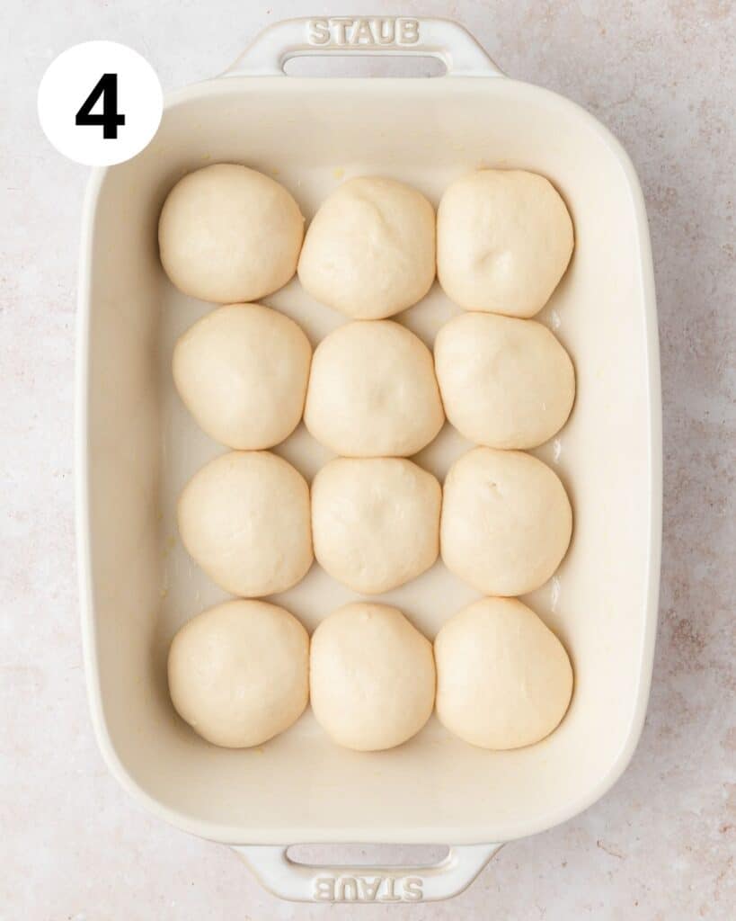 roll dough balls after rising