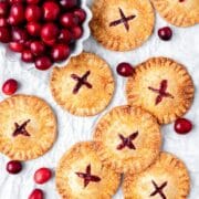 close up shot of cranberry hand pies