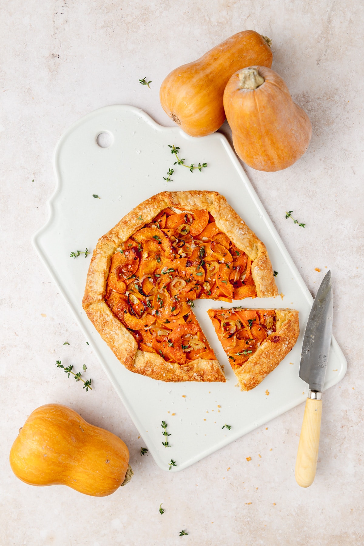 honeynut squash galette with goat cheese