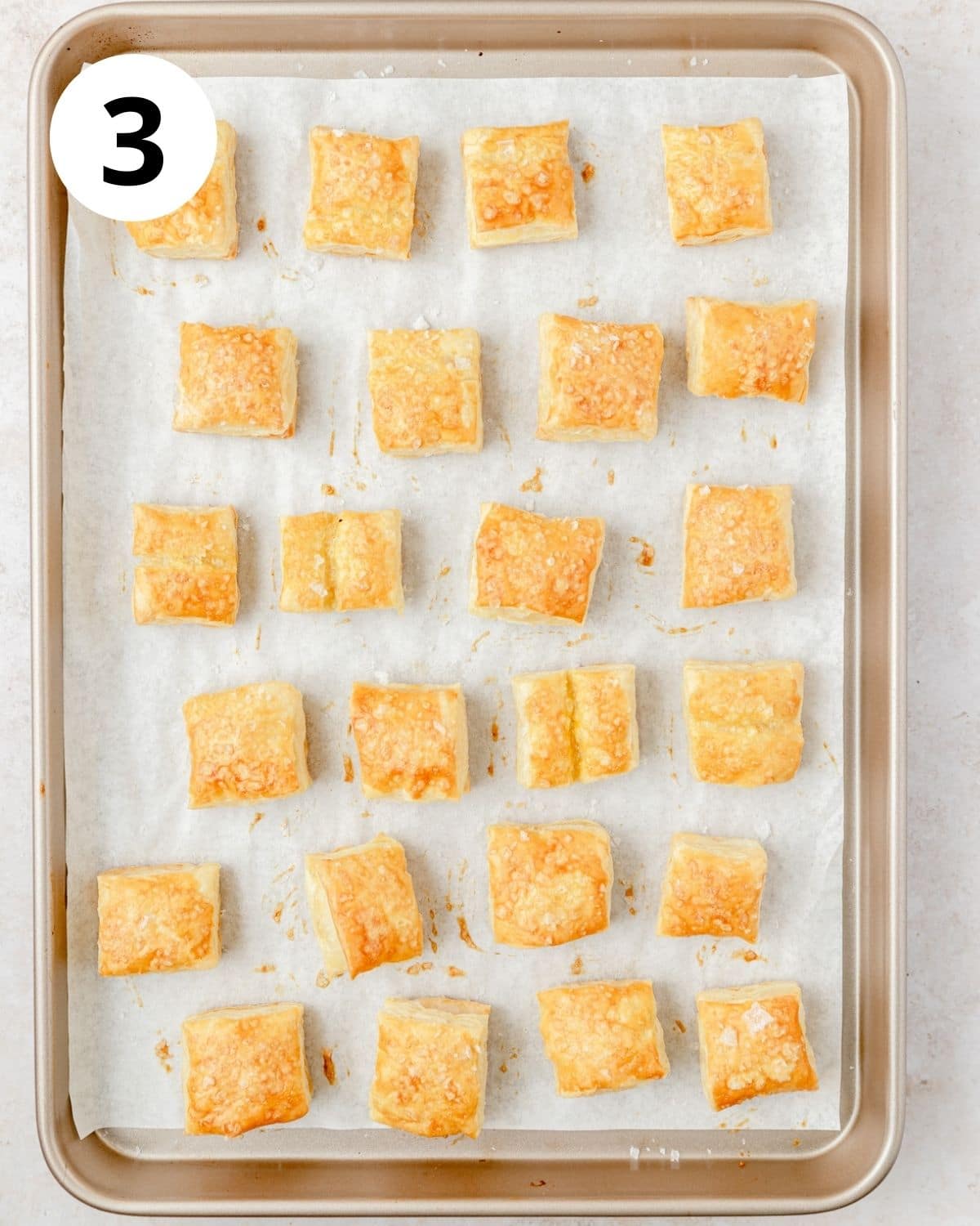 cooked puff pastry bites