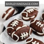 football shaped whoopie pies pin