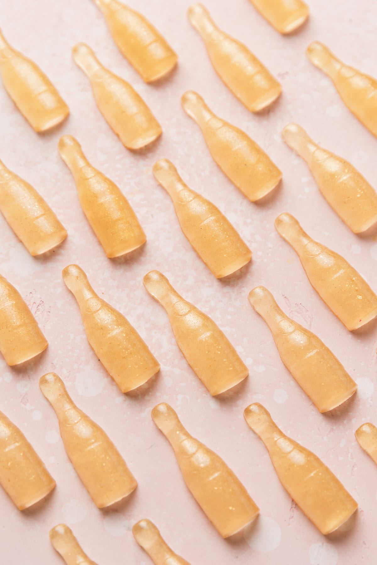wine bottle shaped champagne gummies