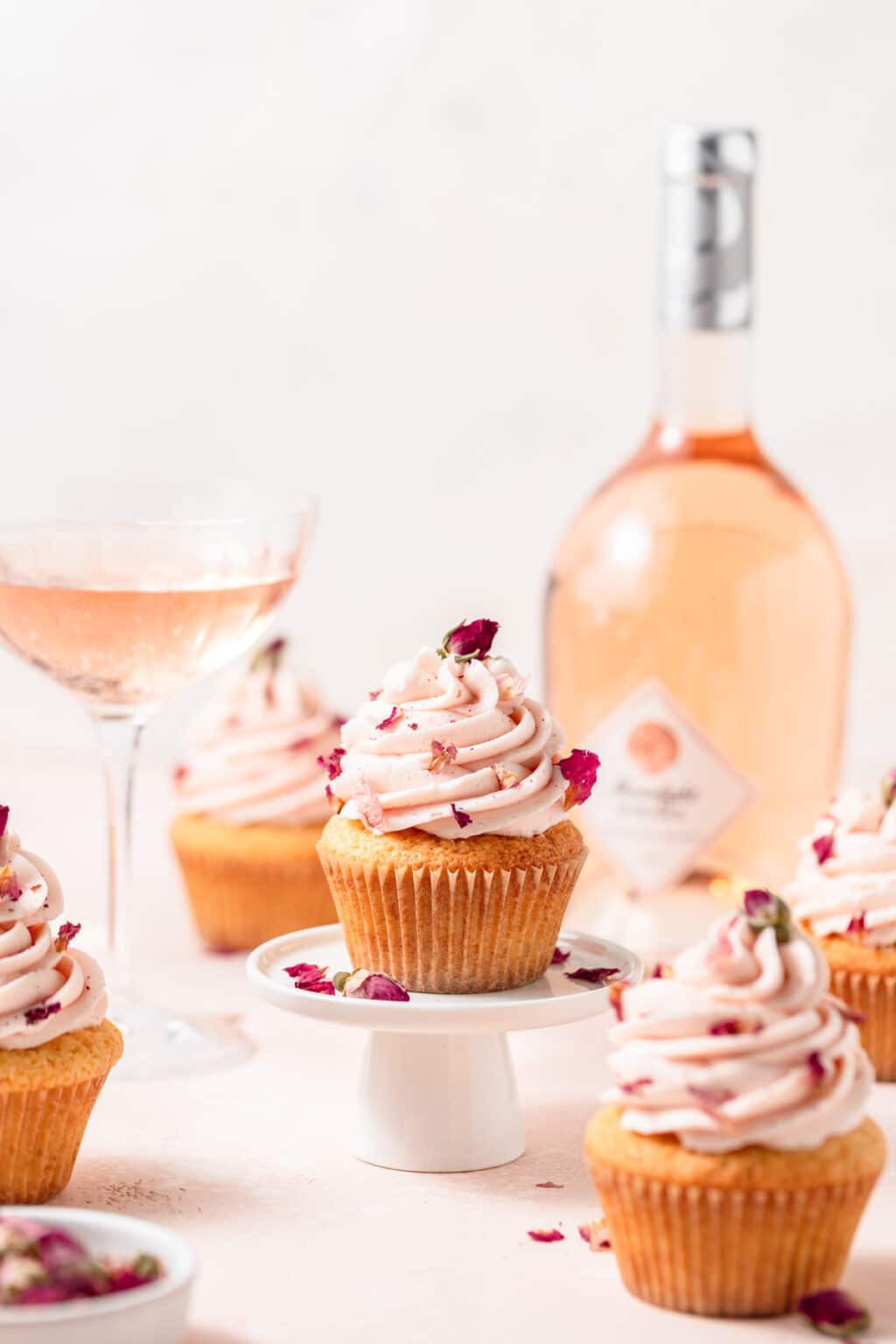 Rosé Cupcakes with Rose Petals Recipe Barley & Sage