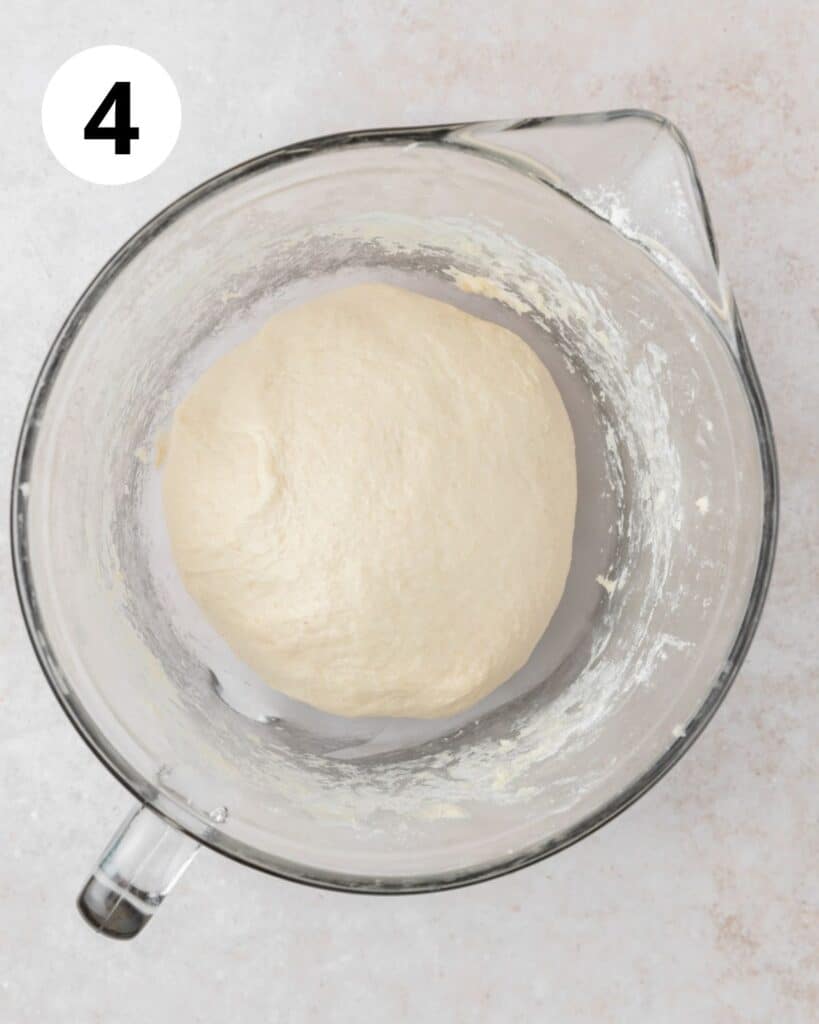 soft sourdough tortilla dough after kneading.