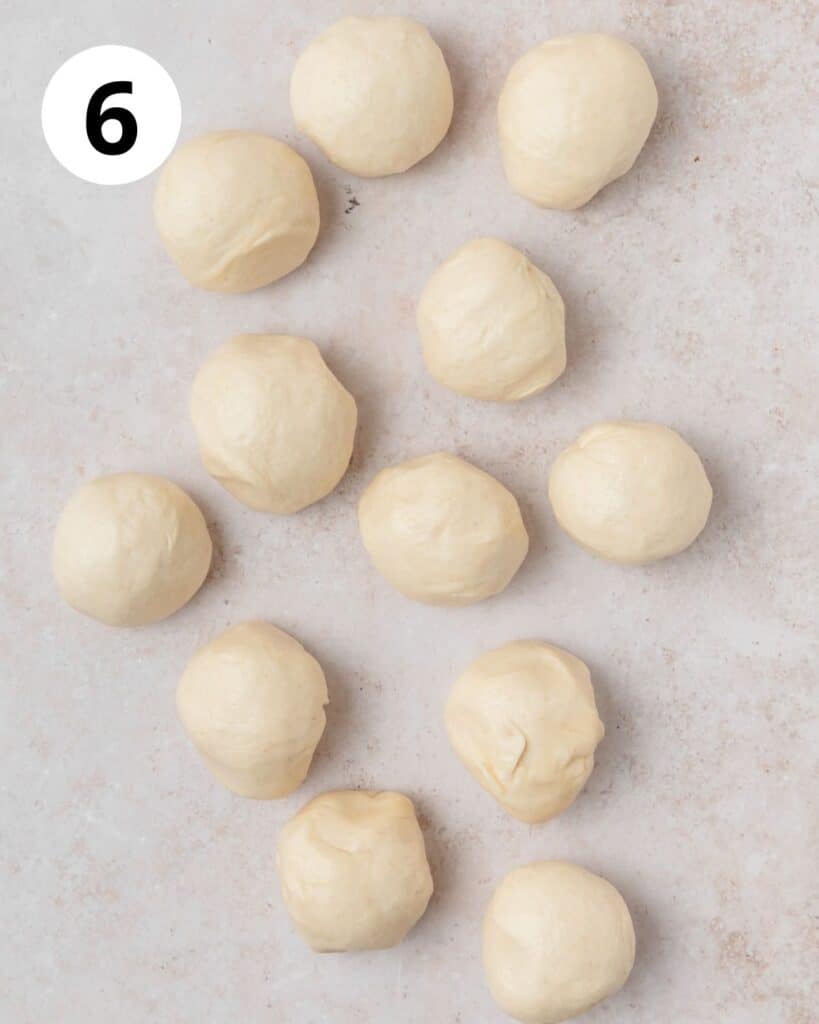 balls of tortilla dough before pressing.