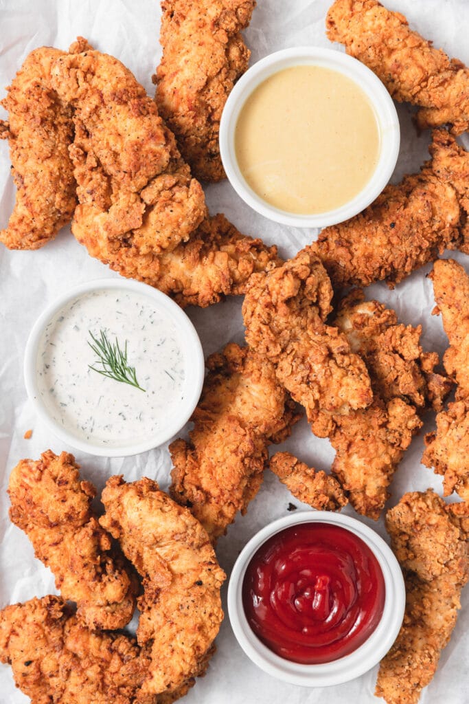 Buttermilk Fried Chicken Tenders with Homemade Ranch