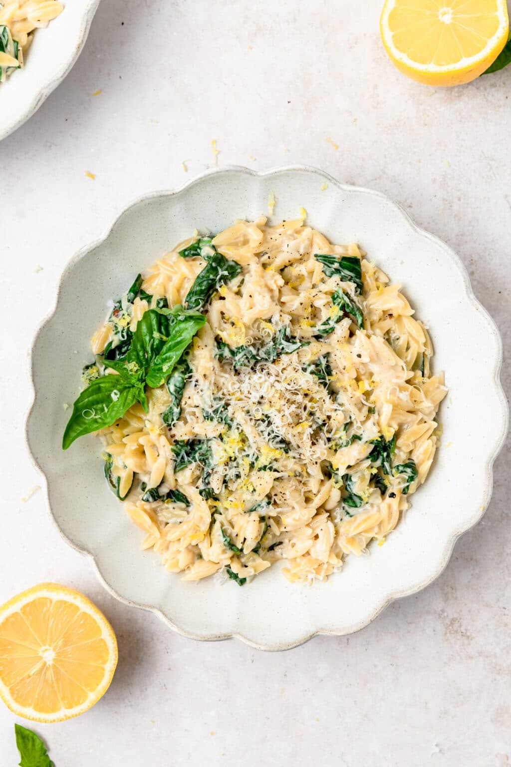 Creamy Spinach Lemon Orzo Recipe Barley & Sage