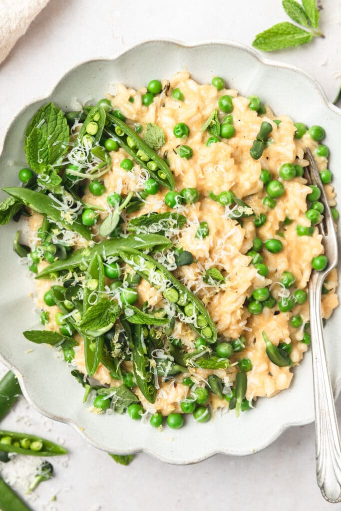 Spring Pea Risotto Recipe ~ Barley & Sage
