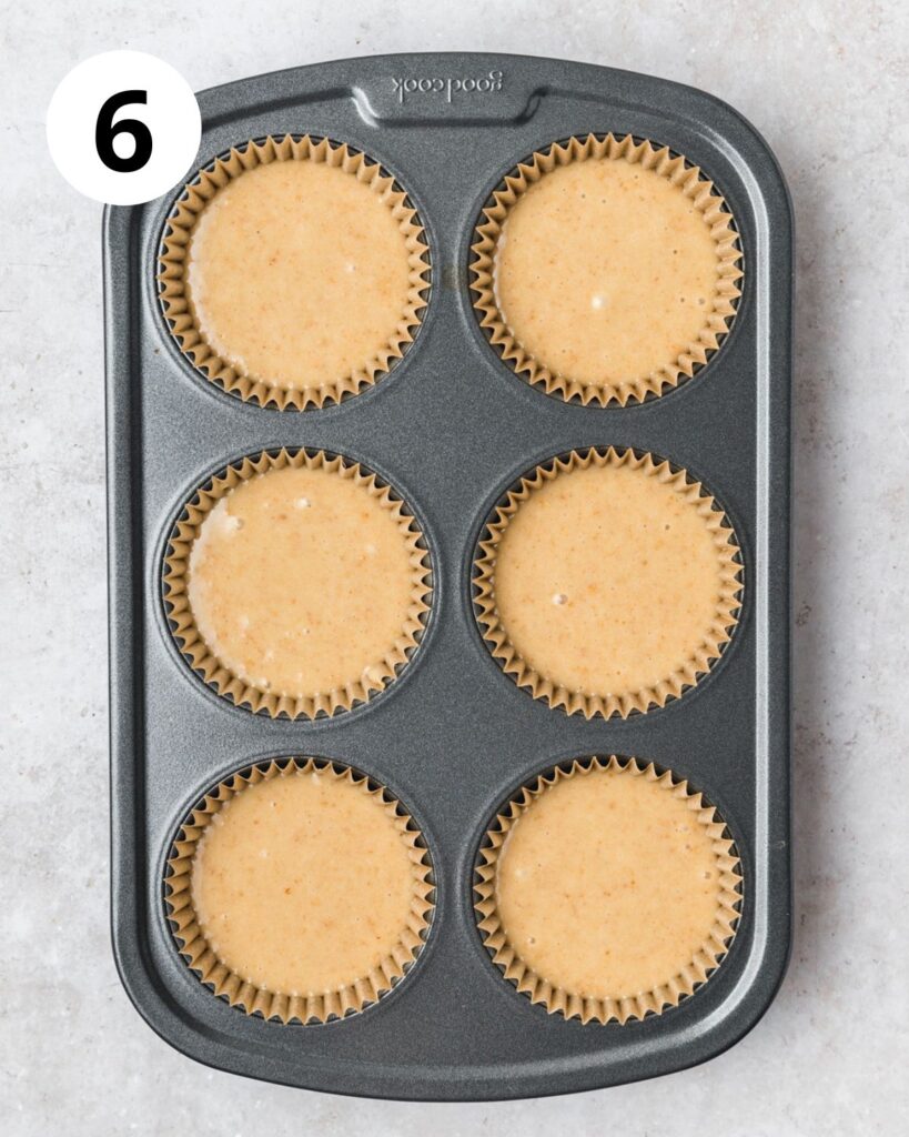 graham cracker cupcakes before baking.
