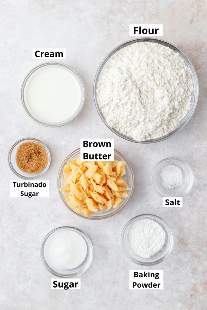 brown butter biscuits ingredients. 