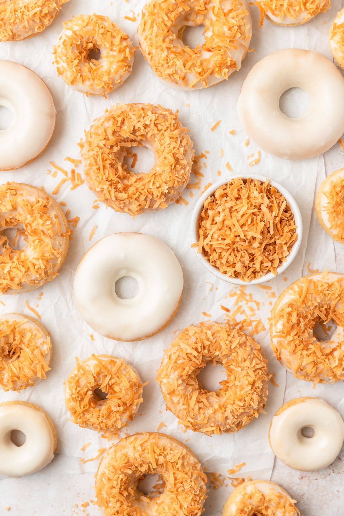 dairy free toasted coconut donuts.