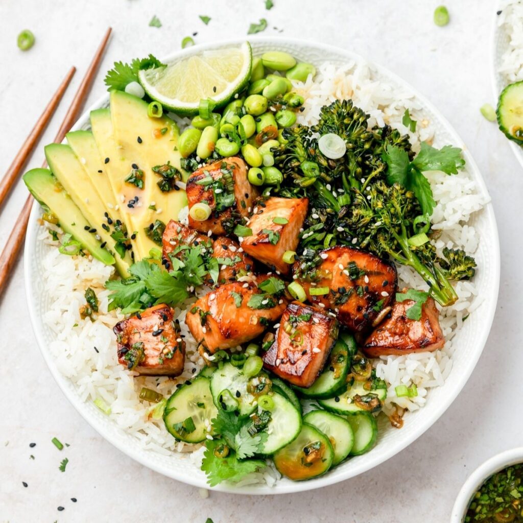 Salmon Rice Bowls ~ Barley & Sage