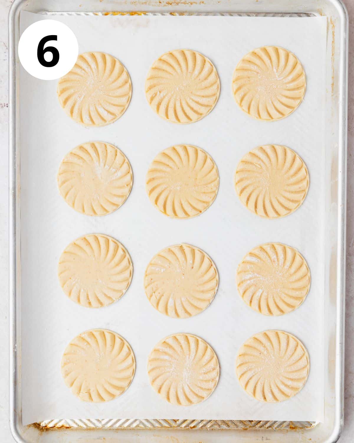 maple shortbread cookies on baking sheet before baking.