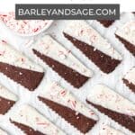 chocolate peppermint shortbread cookies pin.
