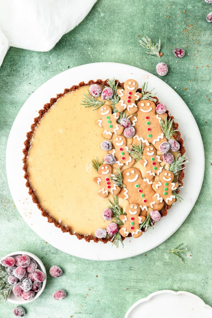 Eggnog Custard Tart Barley & Sage