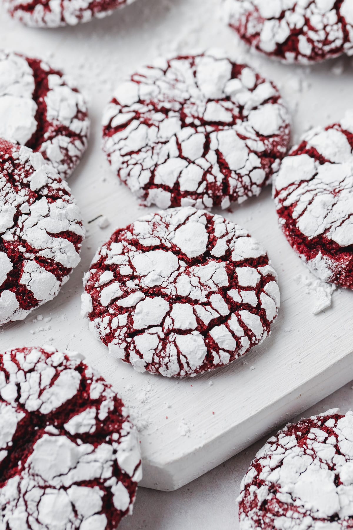 crinkle top red velvet cookies.