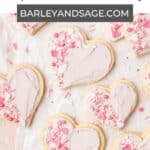 heart shaped frosted sugar cookies pin.