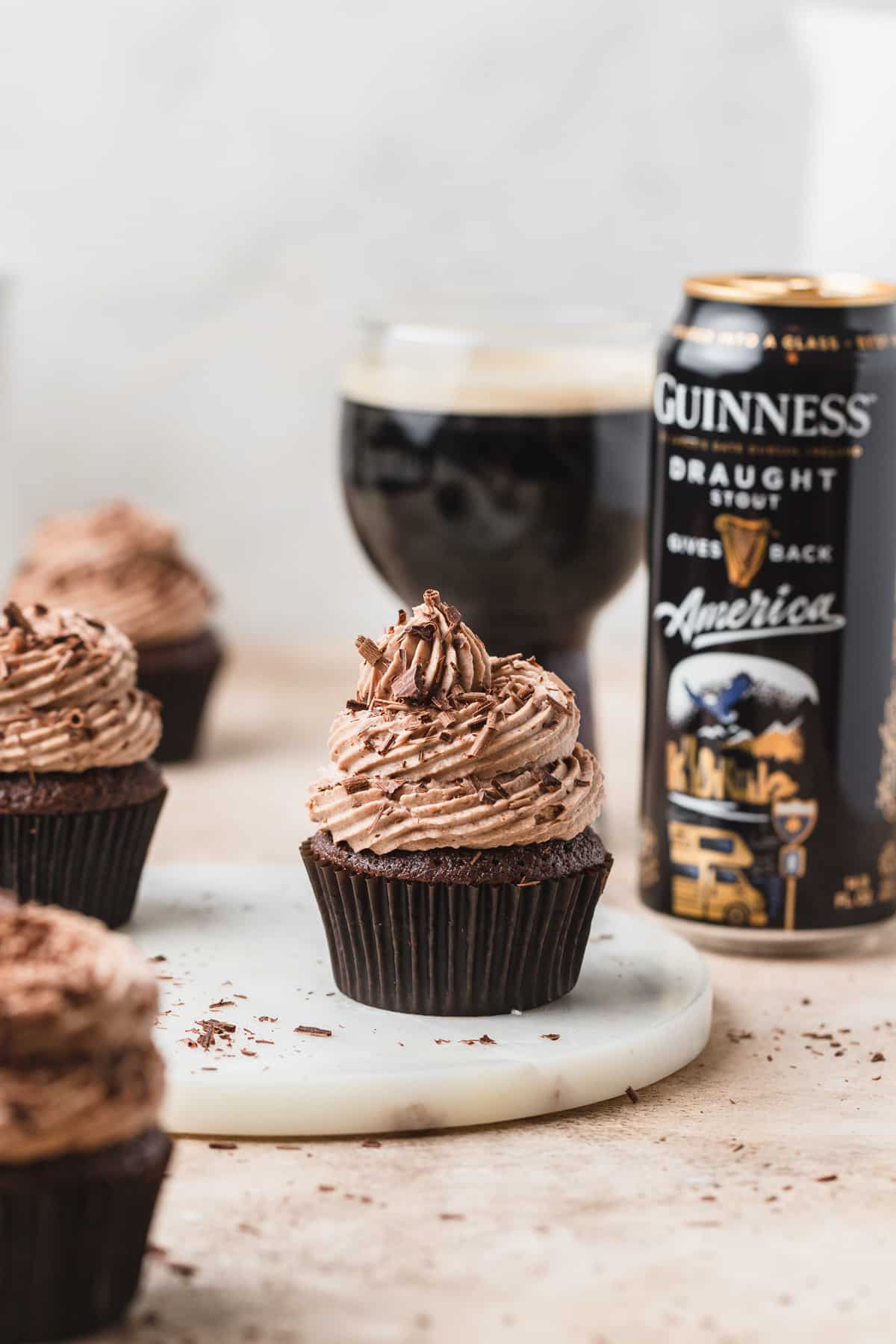 chocolate cupcakes with guinness stout.