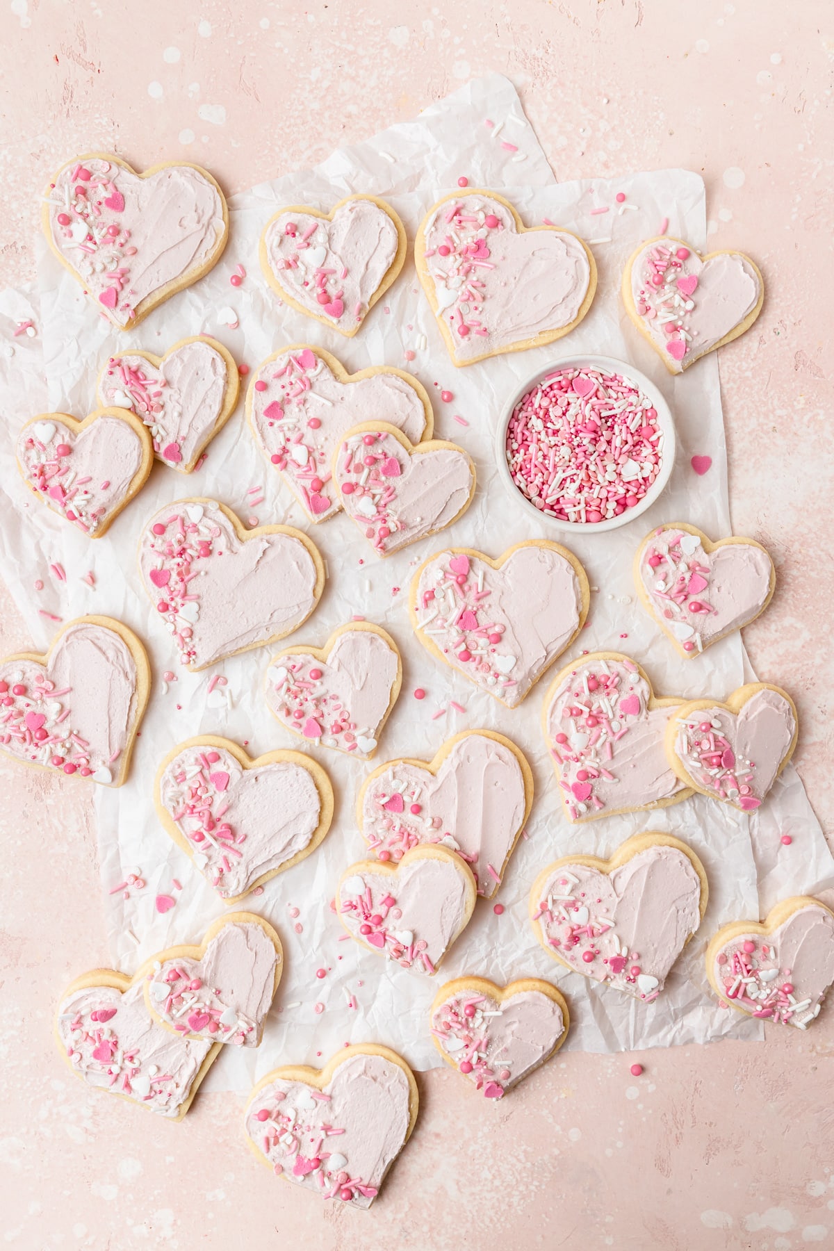 frosted heart lofthouse cookies for valentine's day.