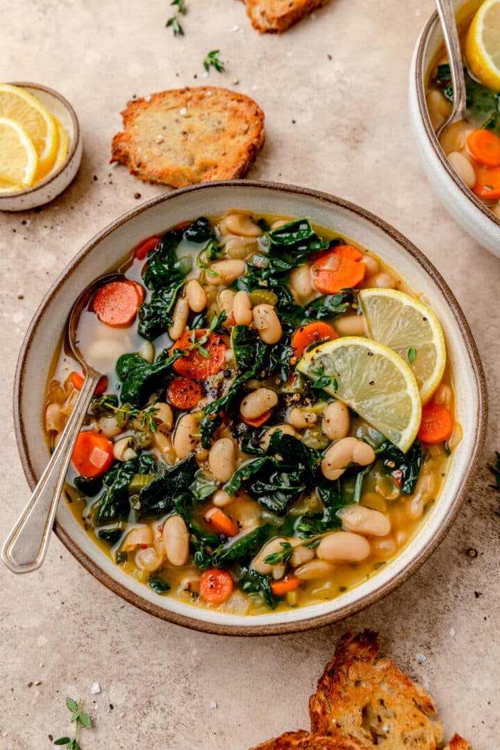 White Bean and Kale Soup Recipe Barley & Sage