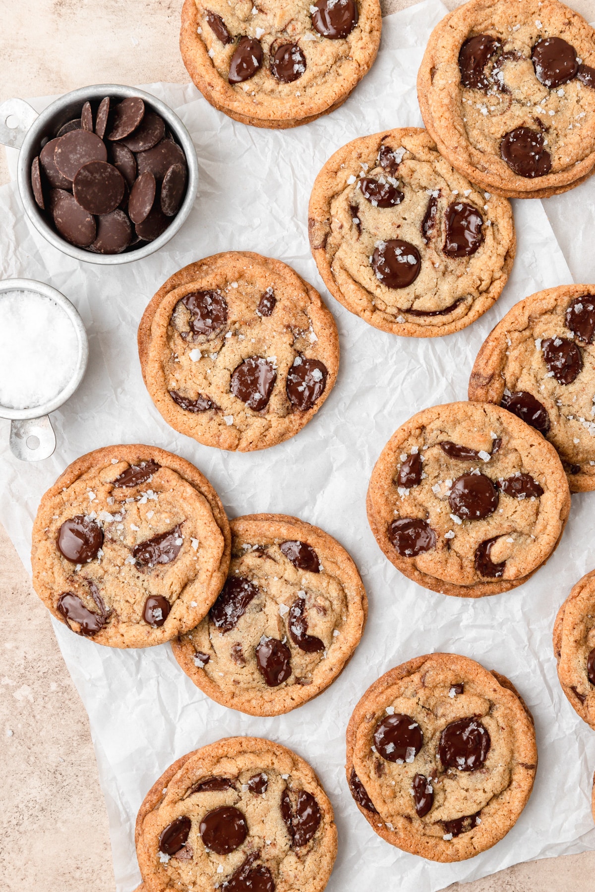 brown butter toffee chocolate chip cookies.