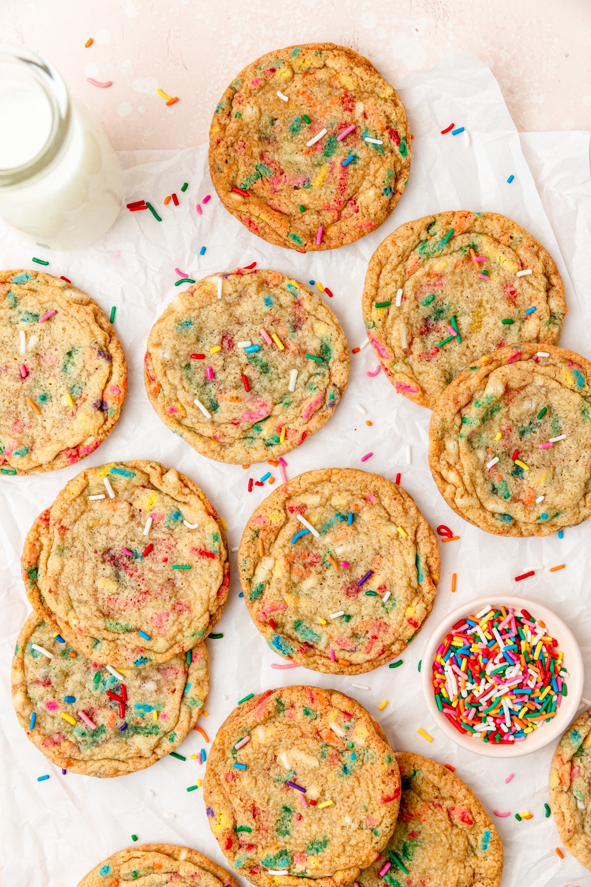 rainbow sprinkle sugar cookies.
