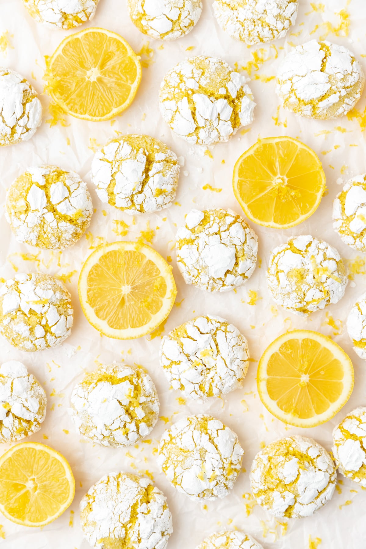tangy lemon crinkle cookies.