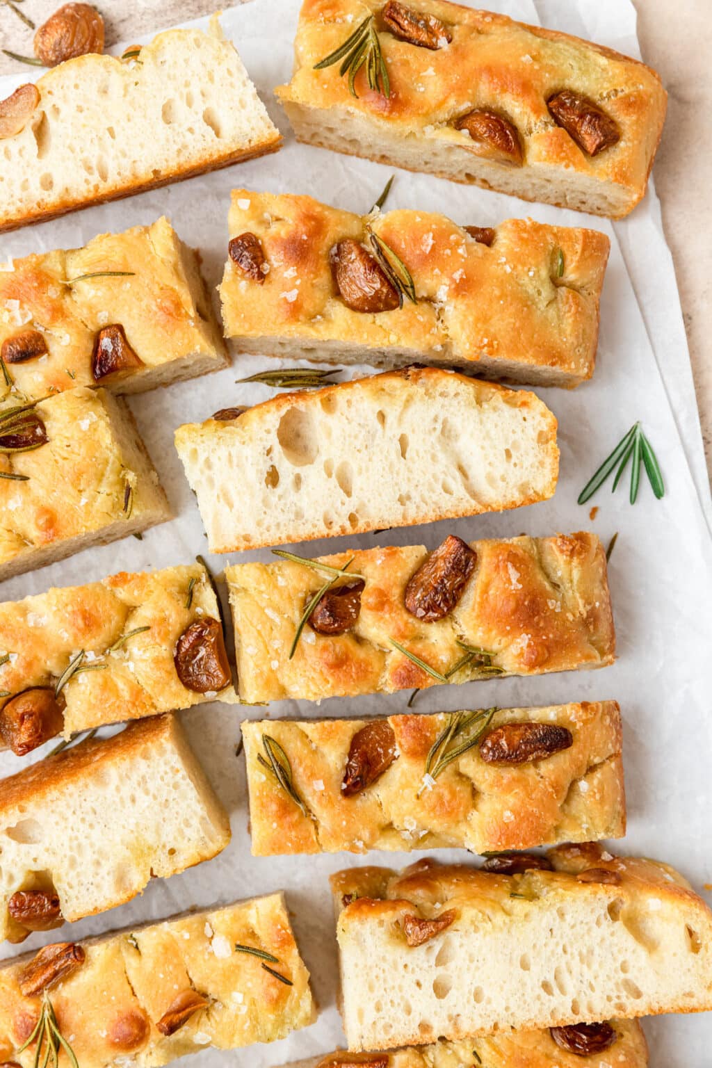 Sourdough Focaccia with Roasted Garlic & Rosemary