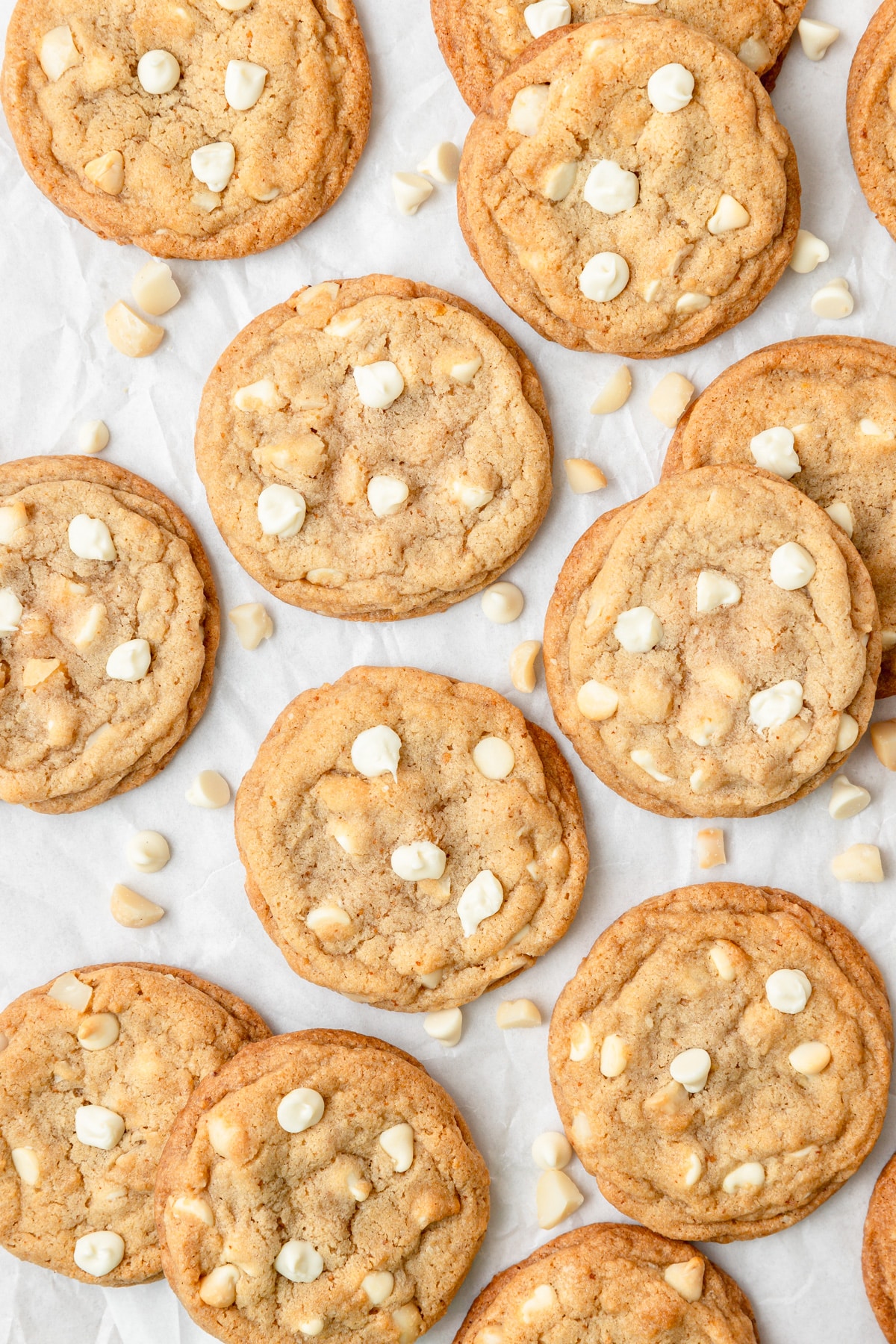 brown butter white chocolate macadamia cookies.