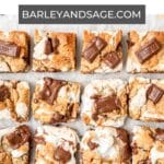 brown butter s'mores bars pin.