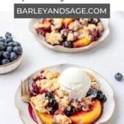 peach blueberry cobbler pin.