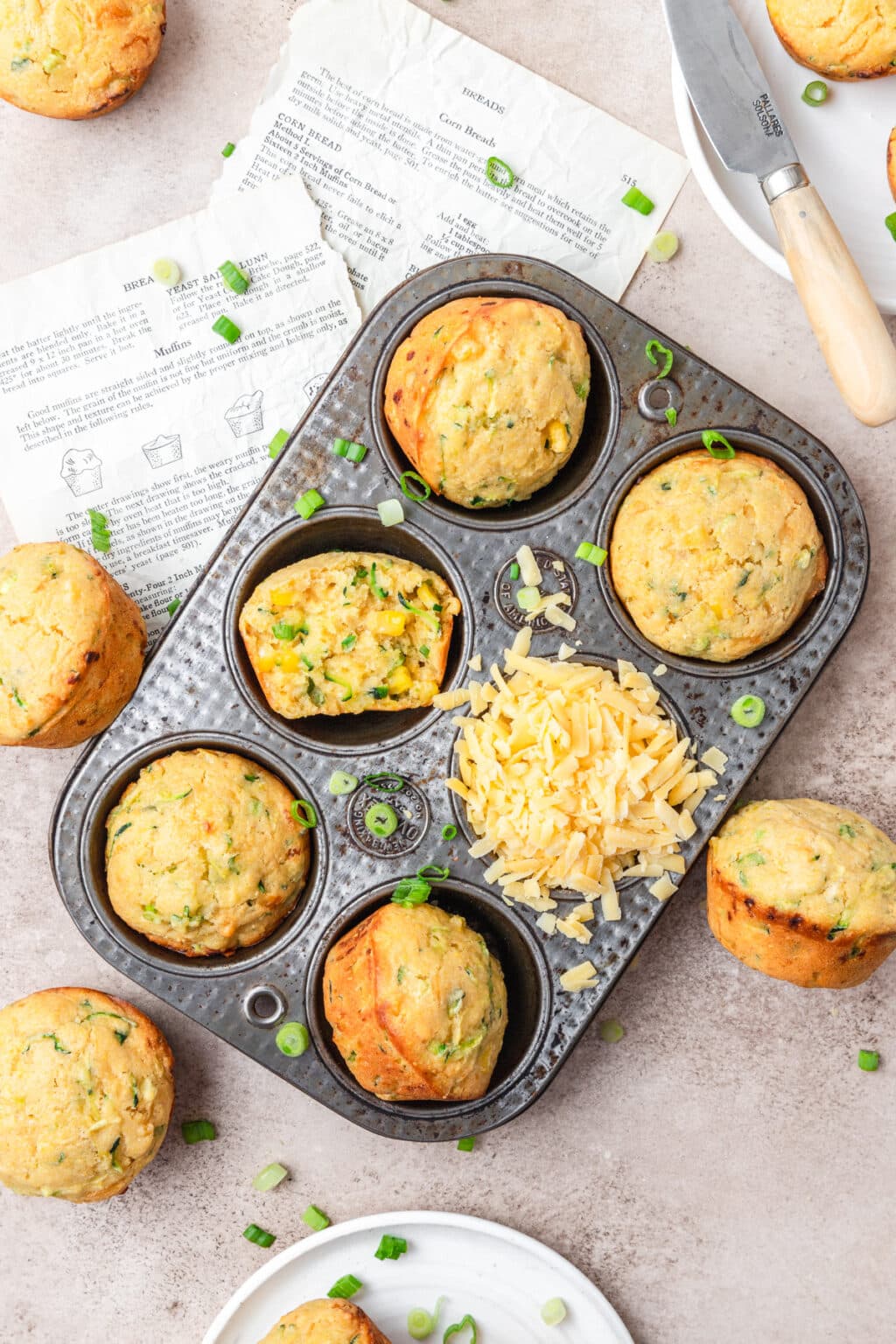 Zucchini Cornbread Muffins Barley & Sage